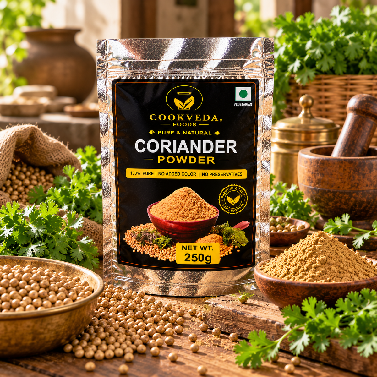 CookVeda Foods Premium Dhaniya Powder (Coriander Powder)