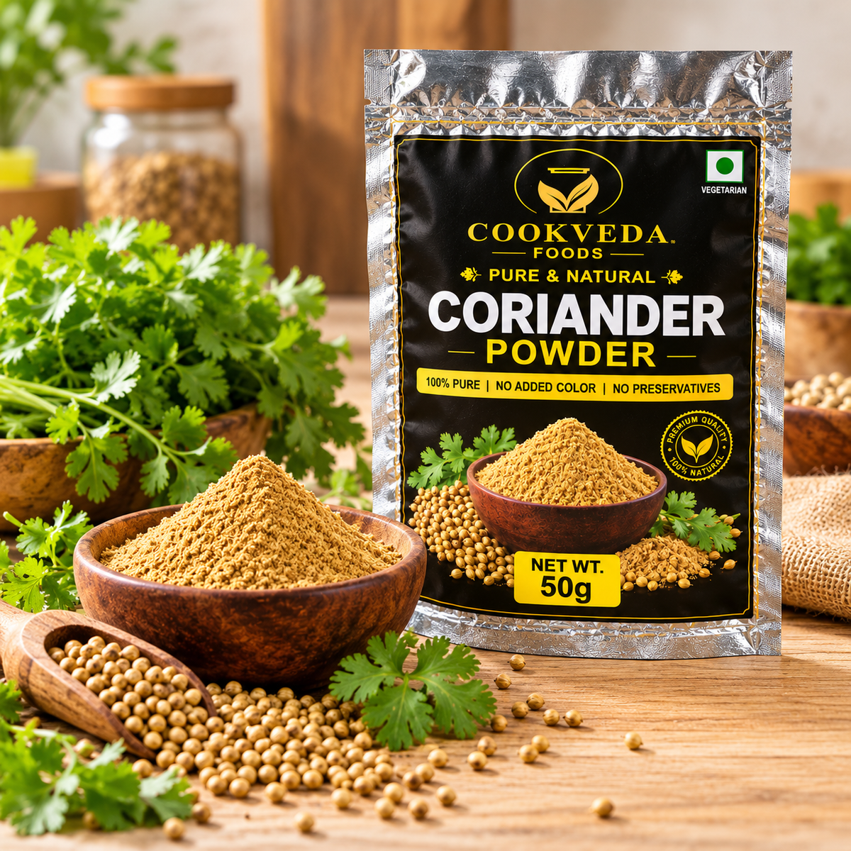 CookVeda Foods Premium Dhaniya Powder (Coriander Powder)
